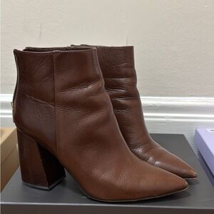 Brown Leather Ankle Boots